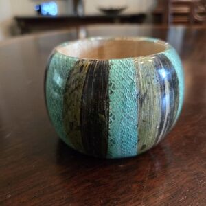 Vintage Wooden Bangle Bracelet